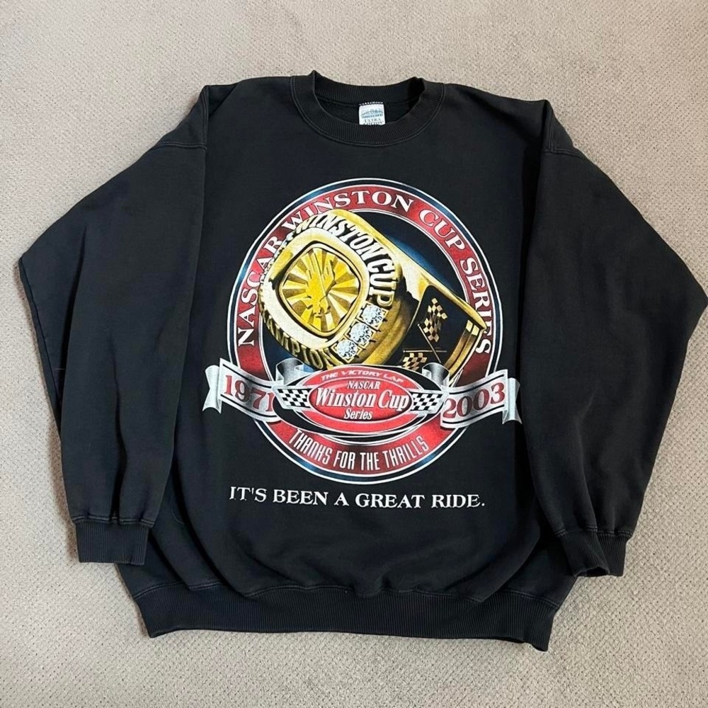 Vintage 2003 NASCAR Winston Cup Series Crewneck Sweatshirt Black XL Gildan